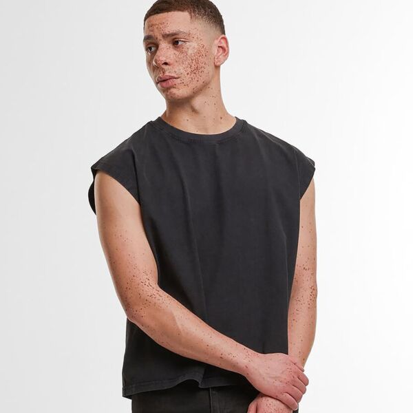 Vintage cropped heavy sleeveless tee Thumbnail